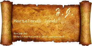 Hertelendi Jenő névjegykártya