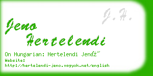 jeno hertelendi business card